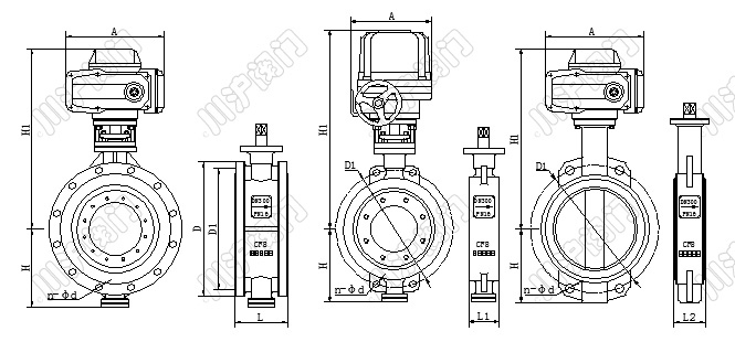 電動調(diào)節(jié)蝶閥-圖紙