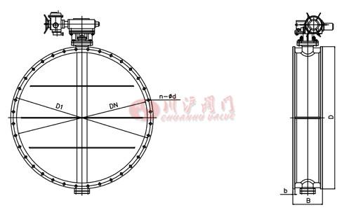D941W電動(dòng)煙氣蝶閥結(jié)構(gòu)圖