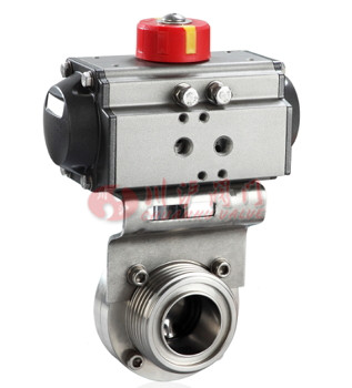 氣動(dòng)衛(wèi)生級螺紋蝶閥