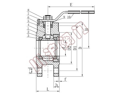 Q71F_超薄球閥_結構圖_川滬閥門